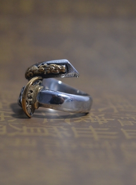 日韩风龙纹耐磨钛钢戒指新款特价