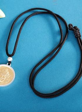 足银黄财神项链国潮风新中式复古