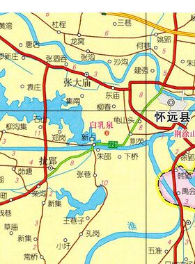 2025新款 蚌埠市地图墙贴 超大巨幅 交通行政区划图 装饰画海报