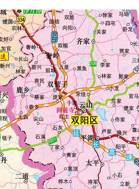 2025新款 长春市地图墙贴 超大巨幅 交通行政区划图 装饰画海报