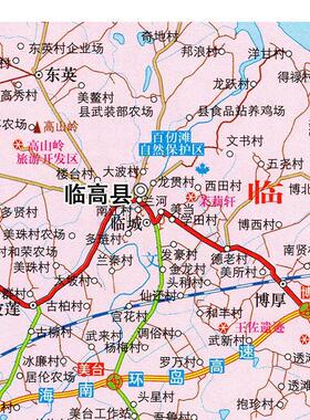 2025新款 临高县 澄迈县地图墙贴  交通行政区划图 装饰画海报