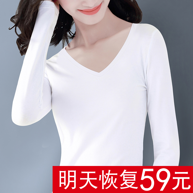 秋装新款棉 恤低领百搭小衫修身体恤白色 T 纯黑色打底衫女长袖 2018 秋装新款棉 恤低领百搭小衫修身体恤白色 T 纯黑色打底衫女长袖 2018