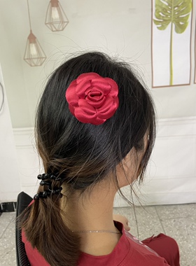 Jennie金珍妮类似款真丝发夹小香