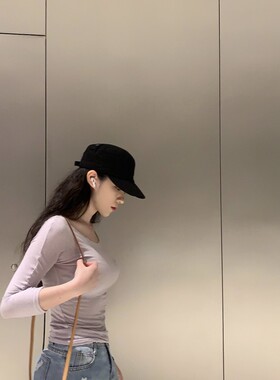 万年百搭款春夏休闲简约平顶帽子