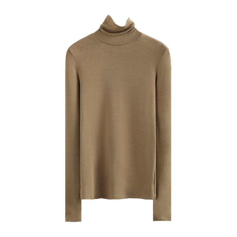 秋冬车厘子红色磨毛长袖纯棉保暖衣 珍乐丝T恤