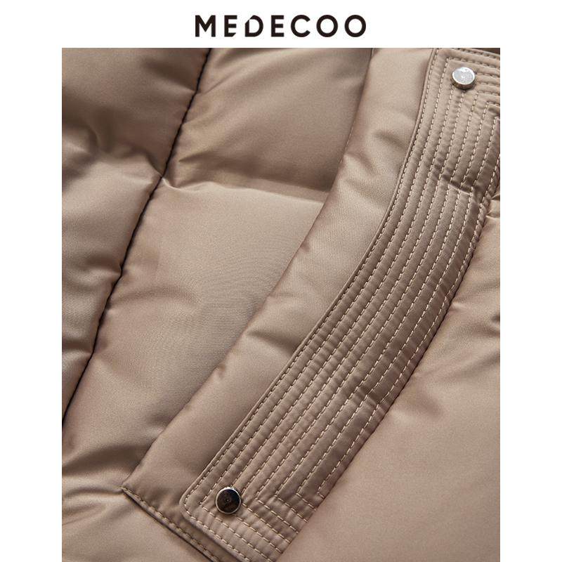 MEDECOO/墨蒂珂2024冬新款女装连帽中款羽绒服厚款外套MID11210,淘宝优惠券,粉丝福利购,淘宝优惠卷