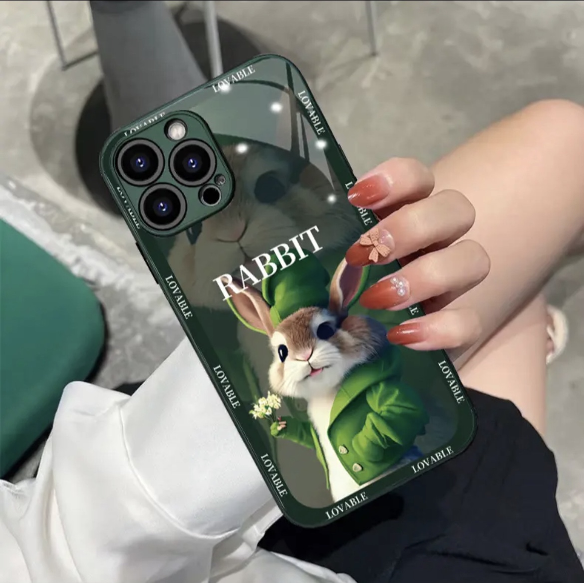 适用苹果14promax手机壳新款iPhone13卡通潮牌12pro网红8plus玻璃12防摔11男女镜头全包xsmax兔年7高级保护套 - 图2