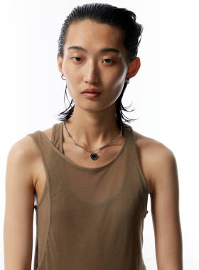 [crazyrhythmm]银色骨头项链