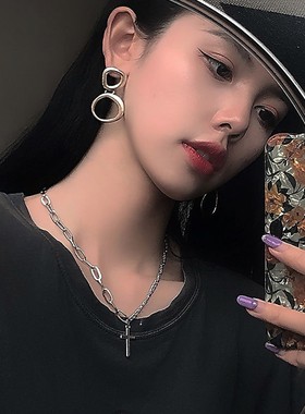 潮牌项链女风嘻哈网红韩版毛衣链