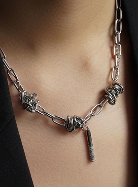 荆棘项链2024年新款女轻奢小众设计感高级锁骨链ins嘻哈潮男配饰