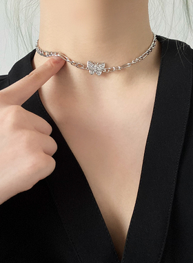 合金女choker蝴蝶项链