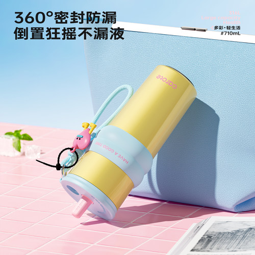 卡罗特水杯大容量保温杯女高颜值316L不锈钢巨无霸吸管杯冰霸杯子 - 图3