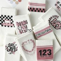 Socks Childrens spring autumn new Korean version of the Tide Deodorant breathable Sport 100 hitch a midbarrel white lady Long Sox