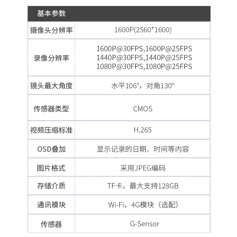 海康威视高清夜视1600P摄像头停车监控AE-DC5313-C6PRO行车记录仪 - 图1