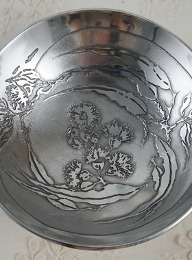 西洋收藏品个人艺术家手工制作合金装饰碗复古家居装饰收纳盒摆件