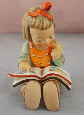 西洋收藏品 德国手工制作陶瓷喜姆娃娃人偶 欧式装饰可爱中古摆件