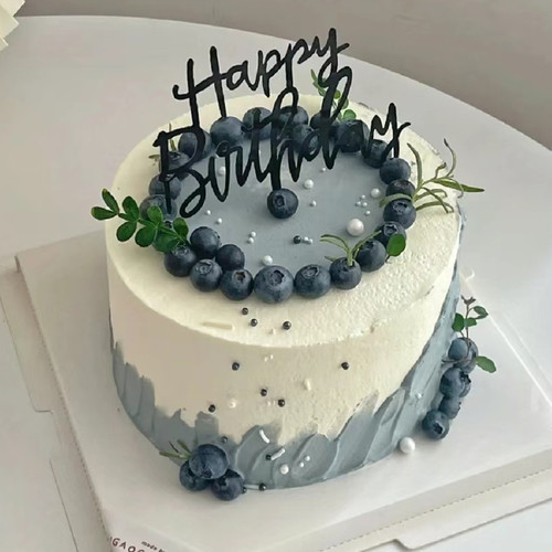 英文字母happy birthday亚克力蛋糕装饰插旗生日快乐甜品台插件 - 图0
