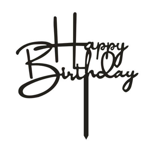 英文字母happy birthday亚克力蛋糕装饰插旗生日快乐甜品台插件 - 图3