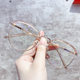 Anti-blue light and anti-radiation large frame slimming myopia glasses
