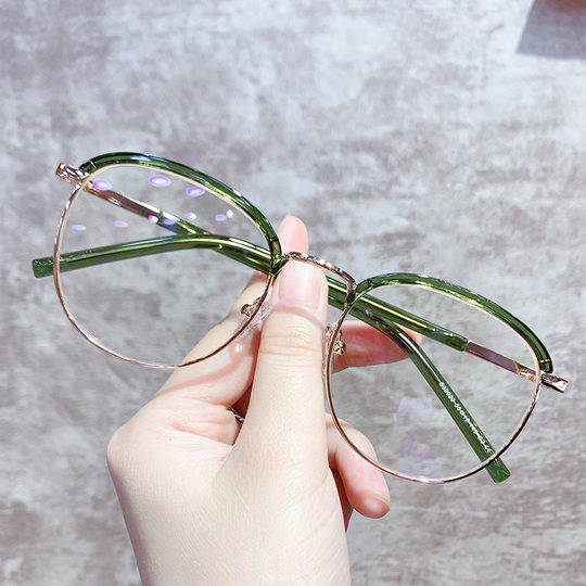 Anti-blue light and anti-radiation large frame slimming myopia glasses