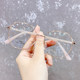Irregular myopia glasses women's frames can be equipped with prescription