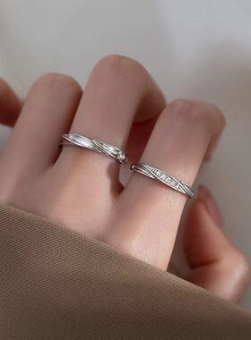 纯银足银莫比乌斯环情侣