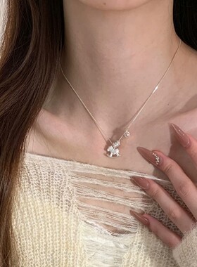 s纯银马上有钱碎银吊坠项