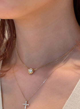 纯银莫桑石钻石泡泡吊坠