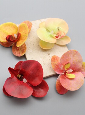 仿真花蝴蝶兰单头3D打印胶片假花手工DIY装饰花朵簪花（10朵装）