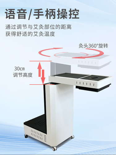 智能扶阳透灸仪新款明火无烟艾灸美容院专用家用腹部艾灸督脉灸 - 图0