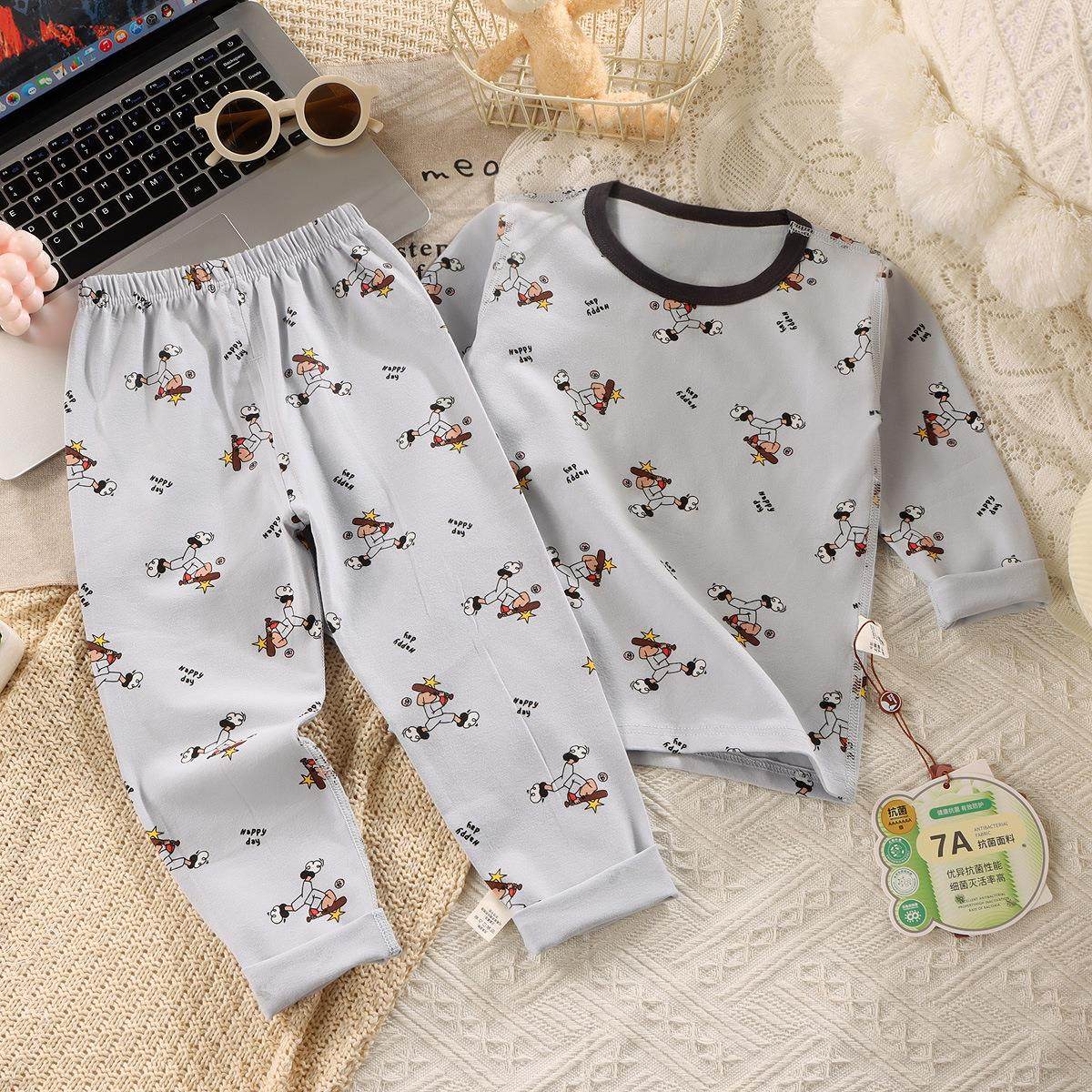 儿童睡衣套装秋季莱卡棉宝宝内衣男童家居服女童秋衣秋裤童装,淘宝优惠券,粉丝福利购,淘宝优惠卷