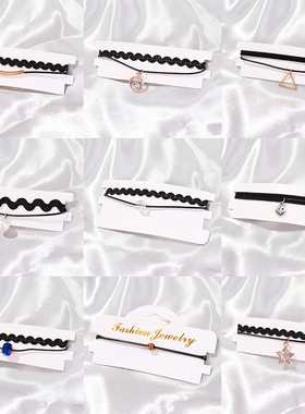 简约学生个性黑色手绳百搭