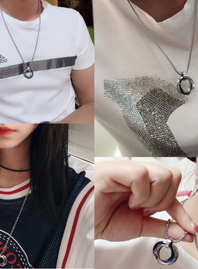 潮人钛钢网红街头蹦迪挂件项链