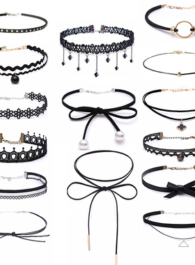 choker学生锁骨链脖子饰品女蕾丝