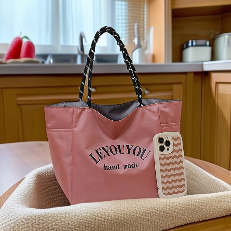 潮流新女士防水布手提袋双面饭盒包上班通勤百搭手提包简约妈咪包,淘宝优惠券,粉丝福利购,淘宝优惠卷