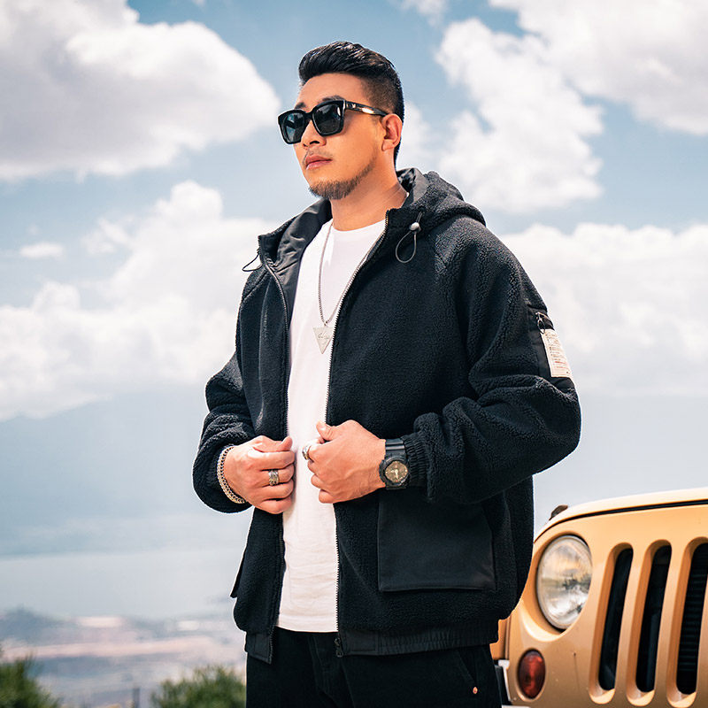 gxxh大码男装潮胖子宽松休闲棉服 gxxh夹克