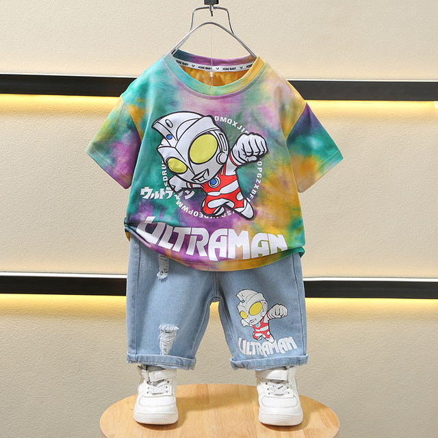 Ultraman Clothes Boys Summer Set Children's Short Sleeves