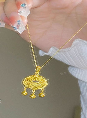 个性轻奢高级感福字平安锁钛钢