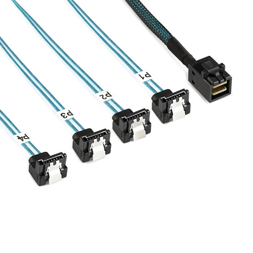 服务器HD MINI SAS SFF 8643转4 SATA 7P 90度阵列卡硬盘数据线 - 图3