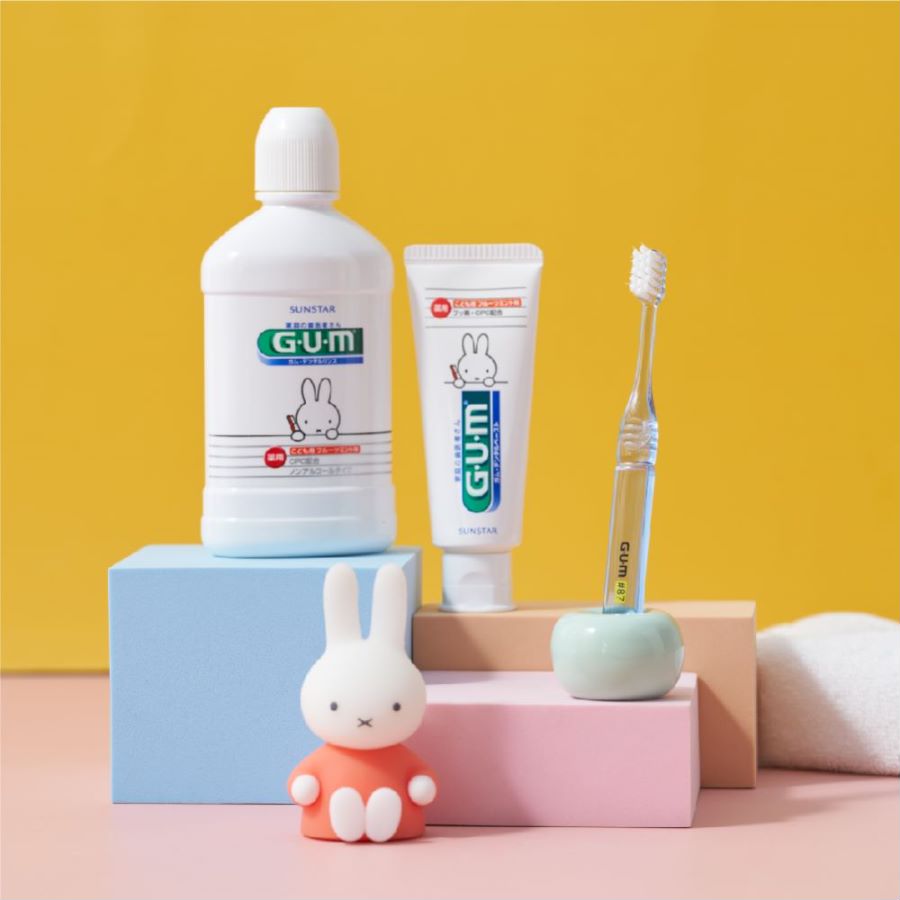 GUM康齿家日本进口米菲专业儿童牙刷 (0-12岁2支装宝宝专用柔软刷