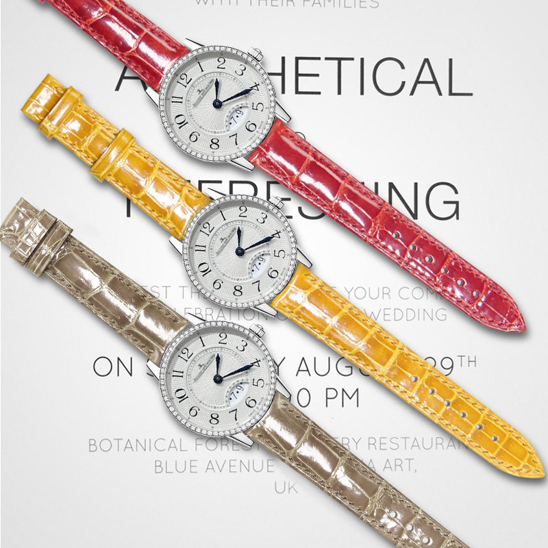 十瑞美洲鳄鱼皮表带男积家约会表带 十瑞配件