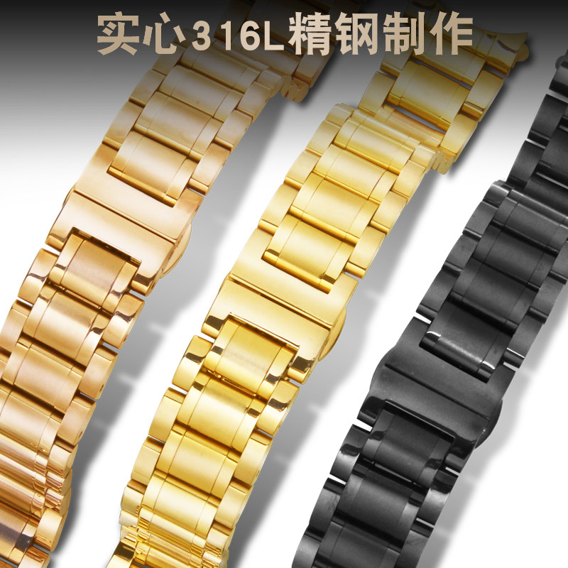 十瑞精钢适用于浪琴弧口l2精钢表带 十瑞配件