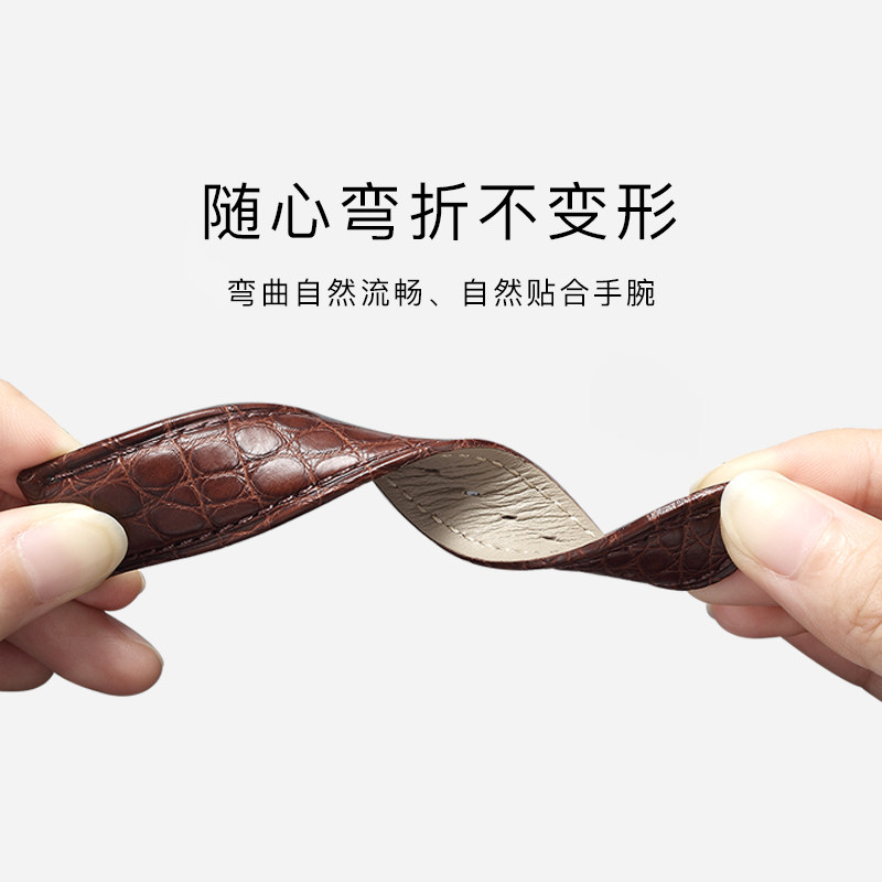 十瑞鳄鱼皮卡地亚男tank坦克表带 十瑞配件