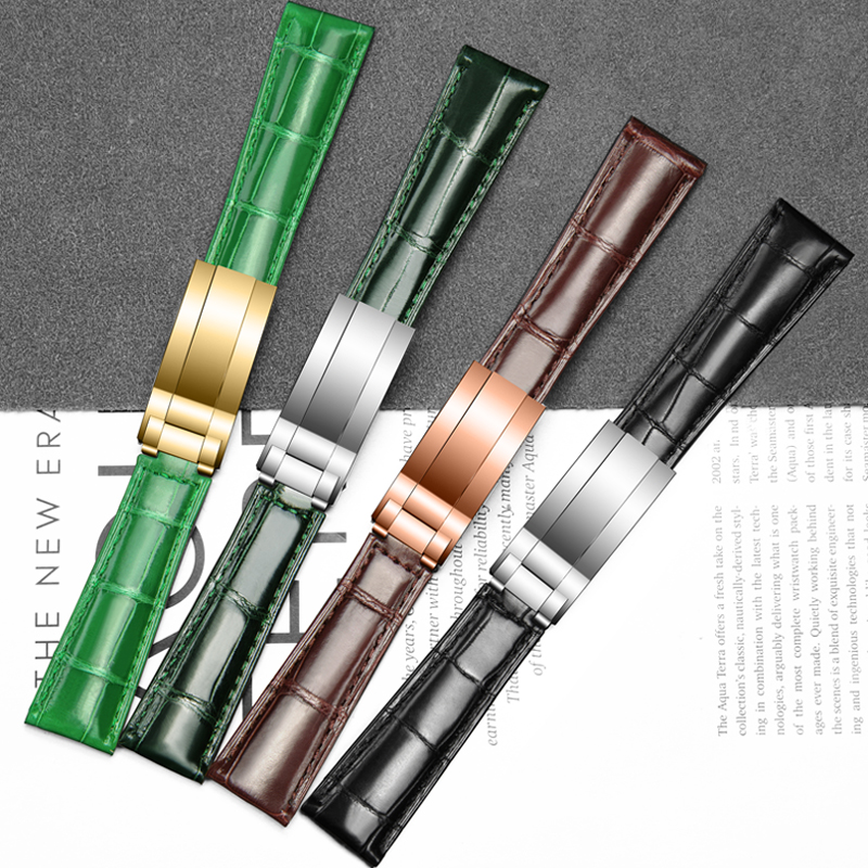 十瑞鳄鱼皮手表带男劳力士表带20mm 十瑞配件