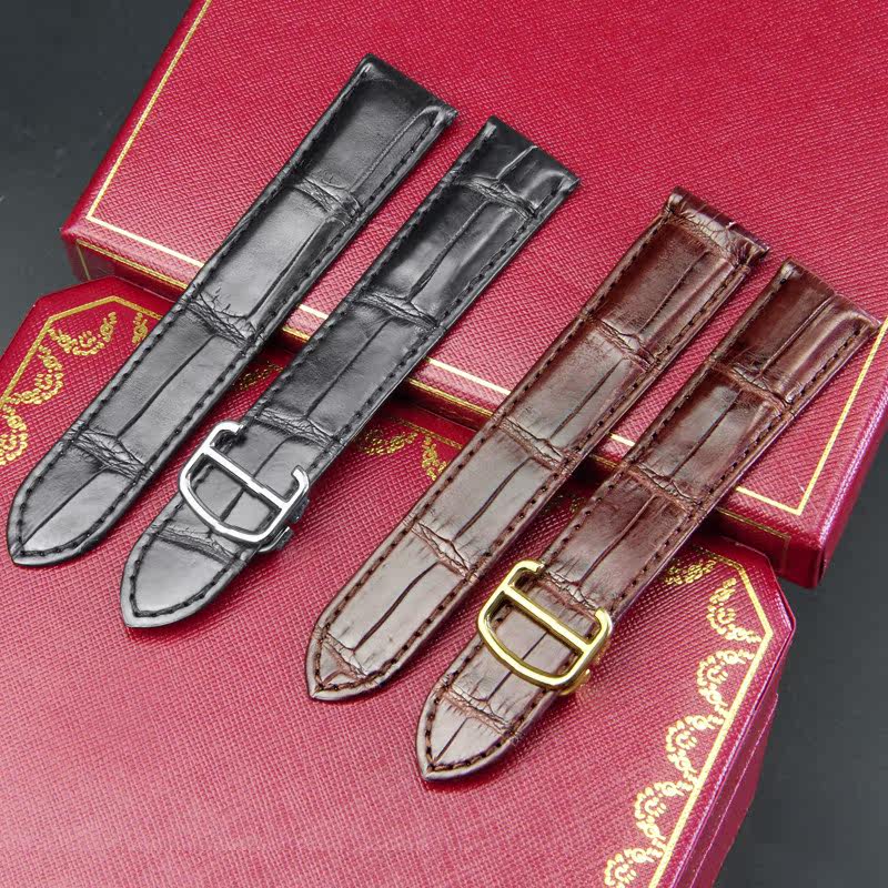 十瑞鳄鱼皮表带男卡地亚tand表带 十瑞配件