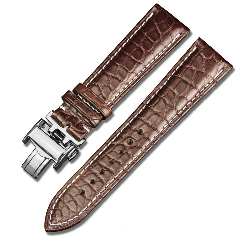 十瑞鳄鱼皮表带浪琴真皮男l2手表带 十瑞配件