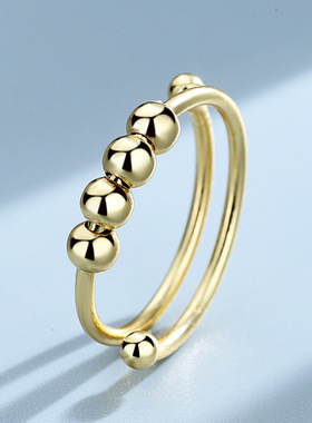 欧美创意几何戒指减压手饰