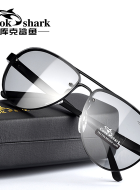 库克鲨鱼偏光蛤蟆镜男