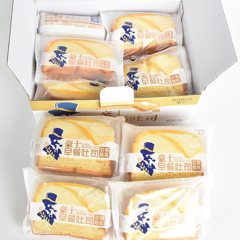 豪士早餐吐司面包整箱炼乳夹心儿童土司蛋糕零食学生营养面包片 - 图2