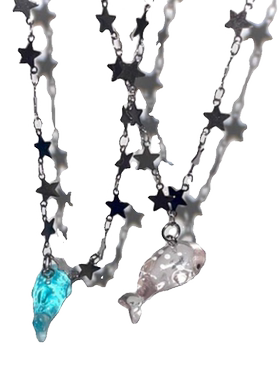 nah夏日感鲸鱼鲨鱼吊坠星星项链